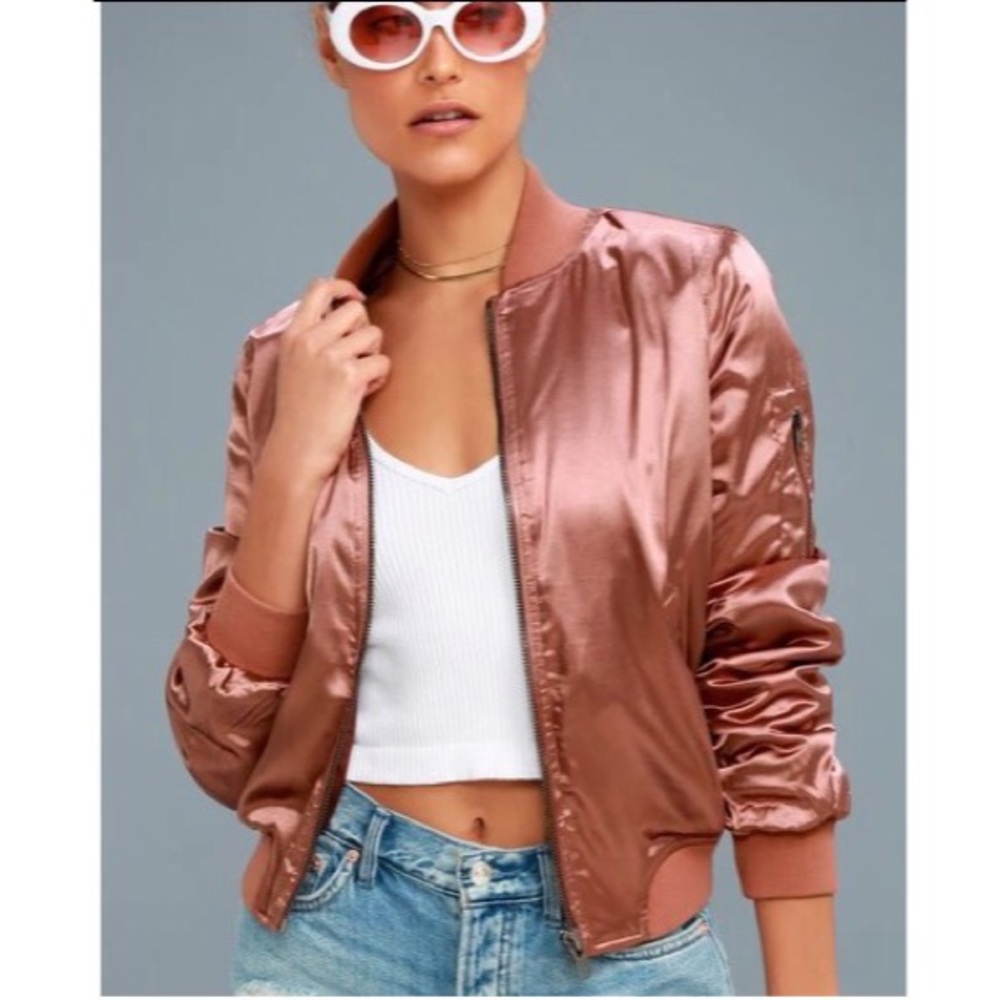 NWOT  Rusty Rose Bomber Jacket